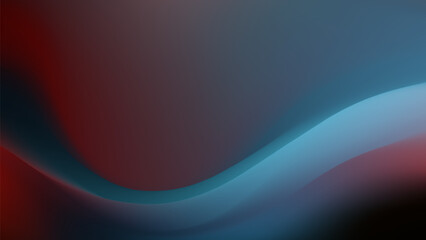 Abstract Gradient Background Teal, Red, and Dark Blue Curves