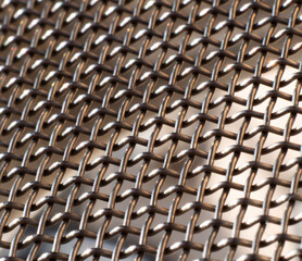 Black metal mesh pattern in natural light