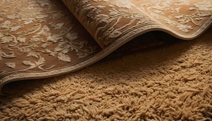 Carpet, Floor Covering, Rug, Soft Textile, Home Decor, Cozy Interior, Woven Patterns, Traditional Design, Modern Aesthetic, Comfortable Flooring, Room Accent, Elegant Style, AI Generated