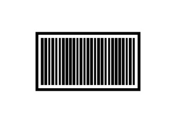 Icono negro de código de barras en fondo blanco