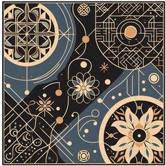 illustration abstract pattern background with minimalist motif