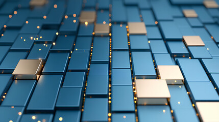 Obraz premium Gold Stock Investment Chart on 3D Financial Background