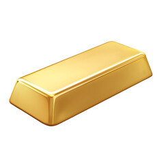 gold bar on transparent background