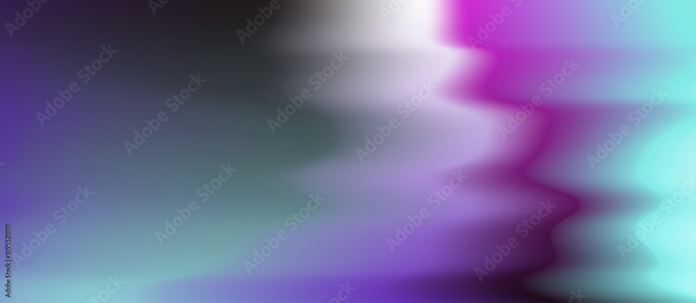 Poster Vector illustration showcasing a zigzag gradient pattern transitioning from pink to cyan and deep purple. The design highlights a dynamic, vibrant, and modern aesthetic with smooth color blending.