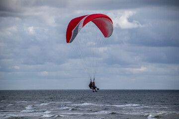 paragliding on the beach
