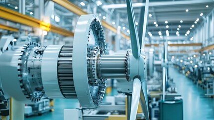 Close-up of industrial machinery with blades.