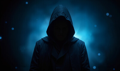 Mysterious Hooded Figure, Digital Background, Cyber Security, Anonymous Hacker