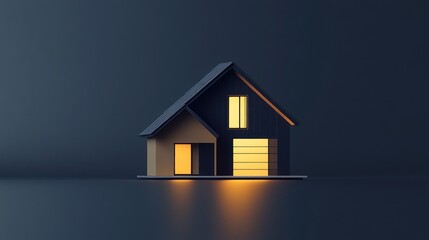 Real estate logo, modern house icon, sleek and sophisticated 