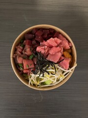 Healthy tuna poke bowl