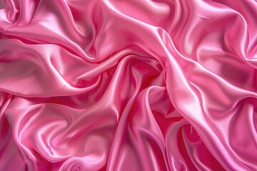 Obraz premium Vibrant pink silk with shimmering ripples of sophistication.