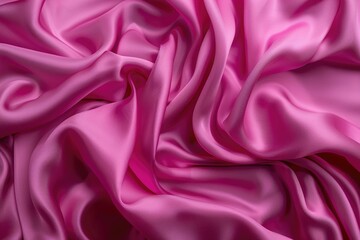 Fototapeta premium Vibrant pink silk with shimmering ripples of sophistication.
