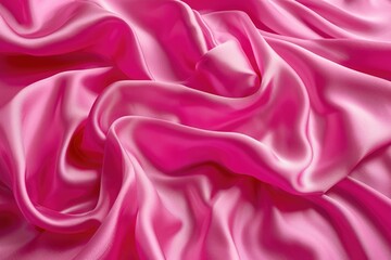 Fototapeta premium Vibrant pink silk with shimmering ripples of sophistication.