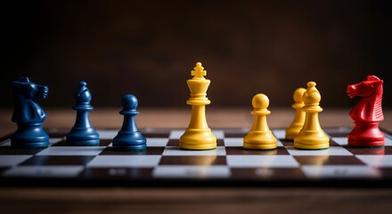 Chess pieces on checkerboard inclusive business mindset values dignity and respect for all individuals