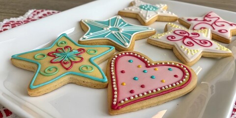 Star-shaped Christmas Cookies