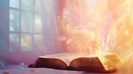 an open bible showing the magical information that is inside