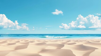 Obraz premium Experience the essence of summer with a vintage vibe, featuring a gorgeous sandy beach perfect for relaxation and fun.