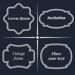 Elegantly aesthetic frames. A set of beautiful frames. Vintage style. Luxury backdrop.