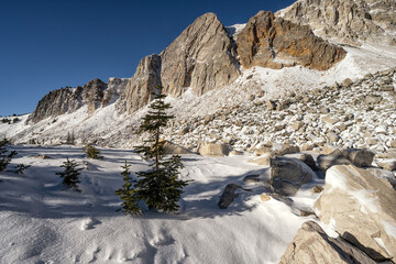 Obraz premium Snowy Range in the early winter; Wyoming
