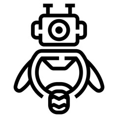 Robot Line Icon