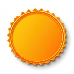 Empty blank round badge for sale promotion.