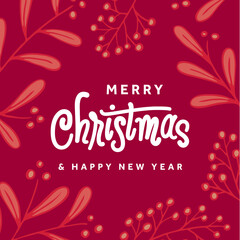 Merry Christmas and Happy New Year Set of greeting card, poster, holiday cover. Xmas design in colors for ads, sales, print, season greetings and social media