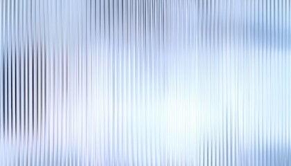 Obraz premium Abstract Minimalist Background with Ribbed Glass Texture Soft Light Gradient Blue and White