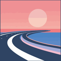 Road curving into distance
