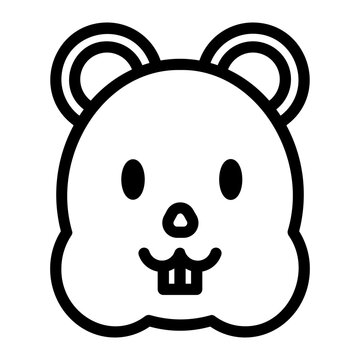 recommend clip art: hamster Line Icon