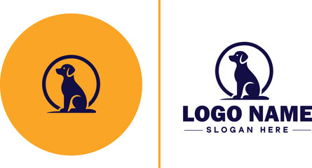 Pet Sitting icon Pet care Pet sitting service Pet minding flat logo sign symbol editable vector