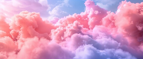 Naklejka premium Dreamy pink and purple cloudscape.