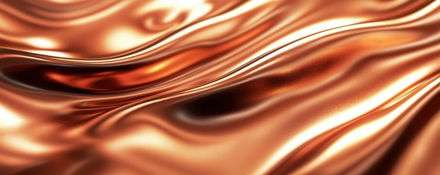 Elegant polished copper texture background abstract design digital art studio close-up textural beauty