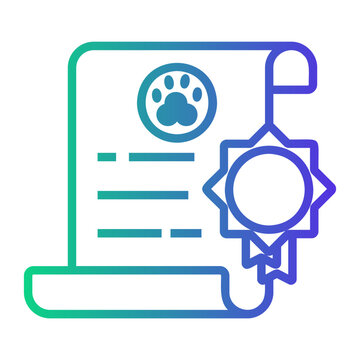 pedigree Line Gradient Icon