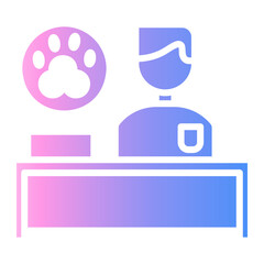 cashier Gradient icon