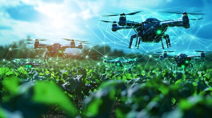 Smart Farming Drones Agriculture Technology Crop Monitoring