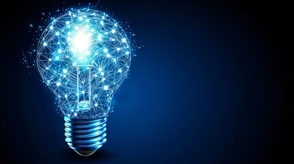Glowing Lightbulb Network Innovation Technology Concept