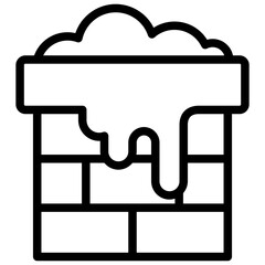 chimney icon illustration design with outline