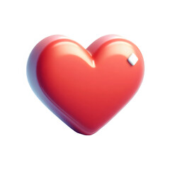 A 3D icon of a heat, matte material finish, white background, cartoon style, designed as a game art asset.