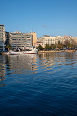 Obraz premium Sunset Panorama of city of Kavala, Greece