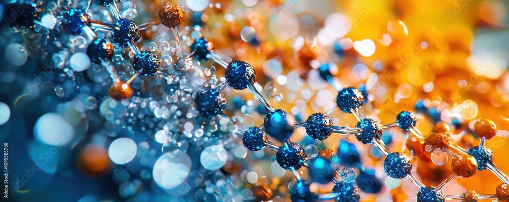 Poster synthetic polymers in biomedical applications laboratory setting microscopic view science innovation