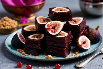 Anjeer Barfi Delicious Indian Dessert Made with Fresh Figs
