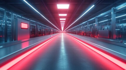 Futuristic Neon Corridor
