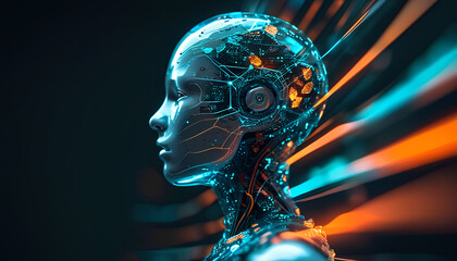 Futuristic AI concept