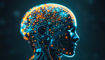 Futuristic AI concept