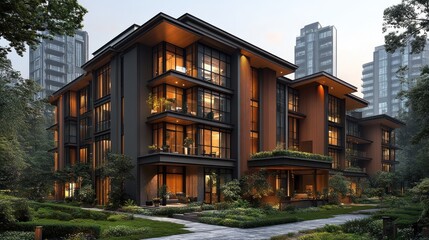 Obraz premium Modern Luxury Apartment Building