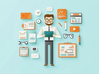 Dynamic classroom engagement teacher interacting with students educational setting digital illustration bright and cheerful environment informative perspective promoting learning and creativity