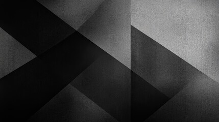 Abstract Geometric Shapes Black Gray Digital Art Minimalist Design High Contrast Smooth Gradients Sharp Edges