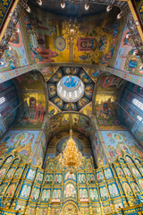 Obraz premium 中央アジアのアスタナのロシア正教会の天井画