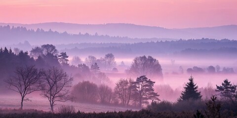 Fototapeta premium Soft pink and purple misty background with subtle gradient effect, dreamy ambiance, ethereal quality, mystical atmosphere