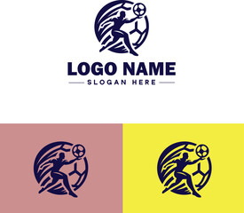 Sports Club icon Athletic club Sports association Recreation club flat logo sign symbol editable vector