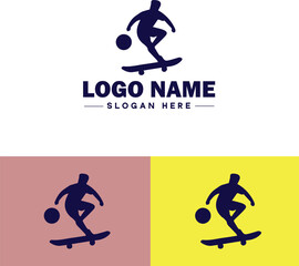 Sports Club icon Athletic club Sports association Recreation club flat logo sign symbol editable vector